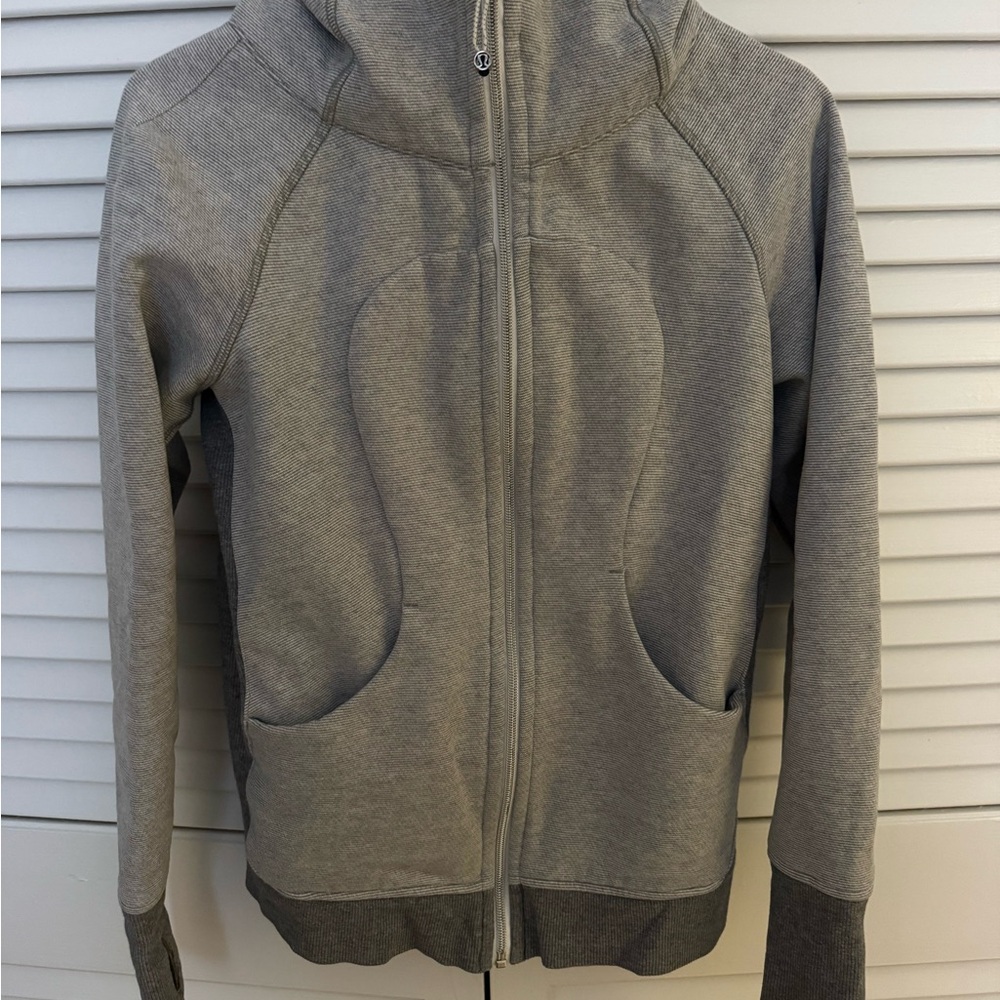 Gray lululemon zip up hoodie